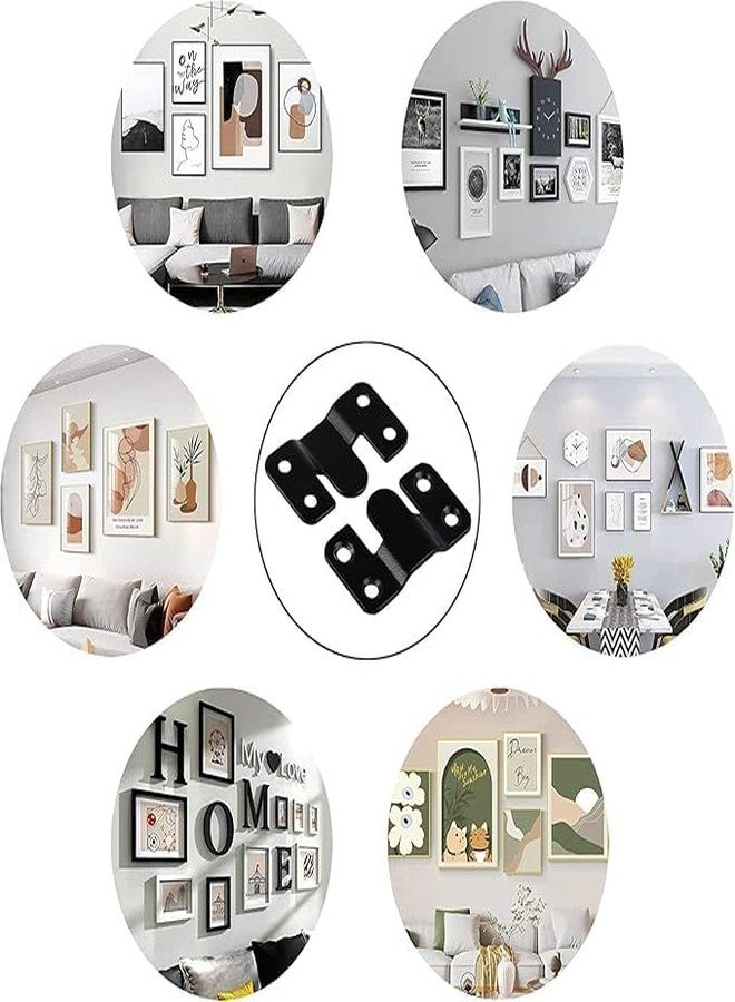 Elexa Hardware Stainless Steel Z-Shaped Flush Mount Brackets | Black French Cleat Hangers for Photo Frames, Mirrors, Shelves, and Cabinets | Mounting Hardware (Z Bracket, 8, Count) - Image 4